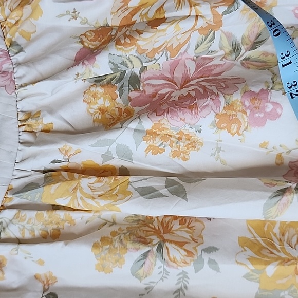 NWT Bloomingdales Wayf corset midi in Garden roses yellow floral size large - Picture 12 of 16